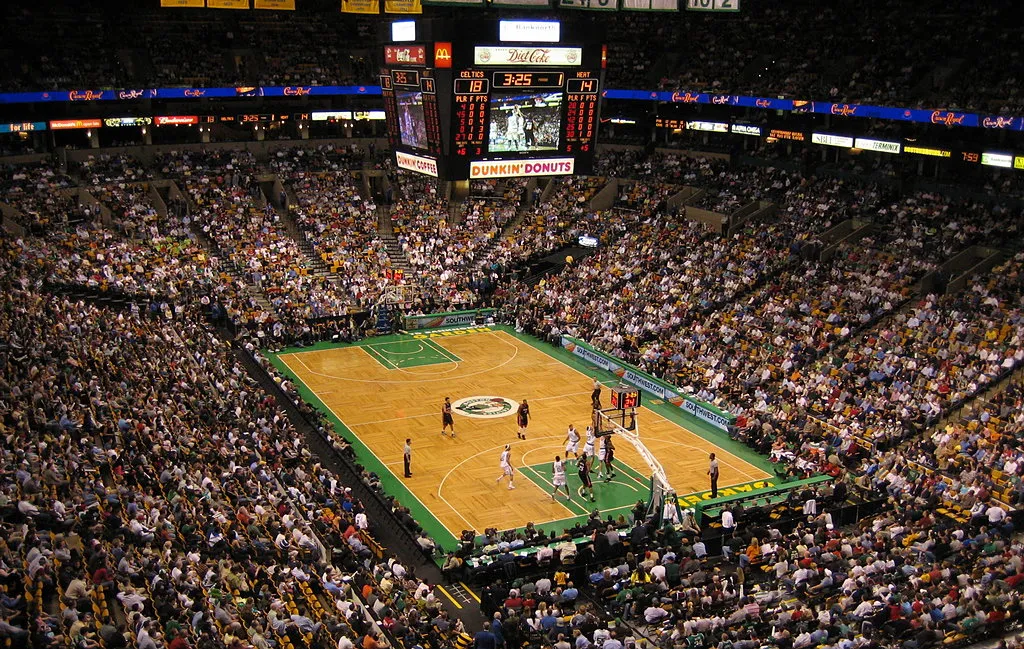 An NBA game in Boston.