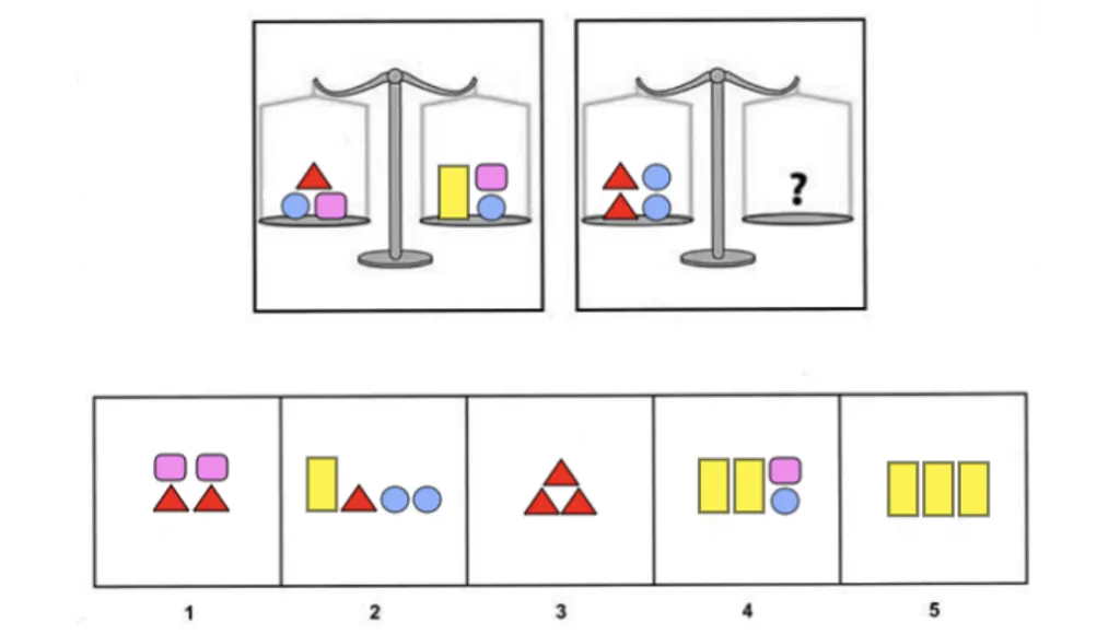 Sample screenshot of a Figure Weights problem.